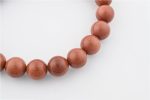 COPPER GOLDSTONE 11-13MM POLISHED ROUND BEADS ON 9.5-10" LENGTH ELASTIC BEADED BRACELET FROM ITALY - Image 3