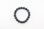 Hawk'S Eye (Blue Tiger'S Eye) 12-13Mm Polished Round Beads On 10" Length Elastic Beaded Bracelet From South Africa
