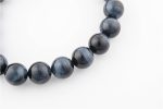 Hawk'S Eye (Blue Tiger'S Eye) 12-13Mm Polished Round Beads On 10" Length Elastic Beaded Bracelet From South Africa - Image 3