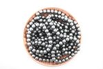Hematite 12-13Mm Polished Round Beads On 10" Length Elastic Beaded Bracelet From Brazil - Image 2