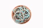 SHOUSHAN STONE 12-13MM POLISHED ROUND BEADS ON 10" LENGTH ELASTIC BEADED BRACELET FROM CHINA - Image 3