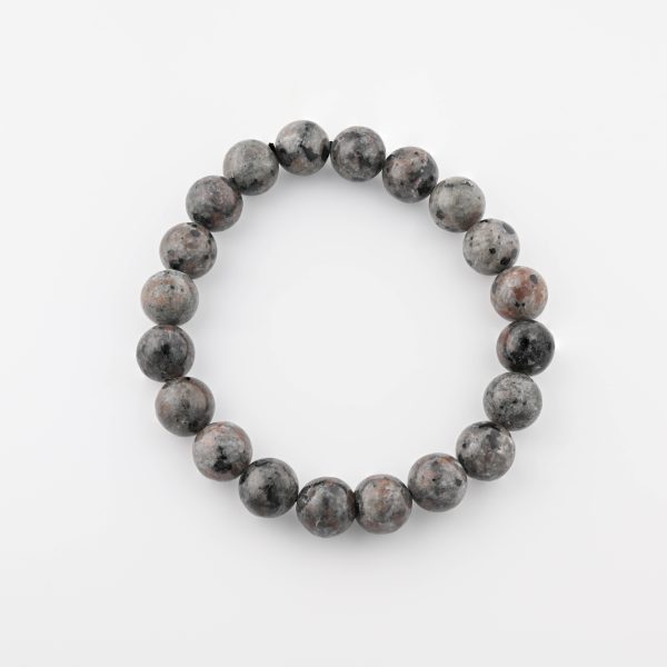 Yooperlite With Calcite 12-13Mm Polished Round Beads On 10" Length Elastic Beaded Bracelet From Lake Michigan, Usa