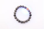 Yooperlite With Calcite 12-13Mm Polished Round Beads On 10" Length Elastic Beaded Bracelet From Lake Michigan, Usa - Image 4