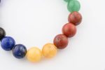 Chakra (Amethyst, Sodalite, Green/Yellow Aventurine, Tiger'S Eye, Lapis, Jasper) 12-13Mm Beads On 10" Elastic Beaded Bracelet - Image 3