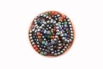 Hematite & Chakra Stones (Q, A, Sdl, Avt, Te, C, Rj) 12-13Mm Polished Round Beads On 10" Length Elastic Beaded Bracelet - Image 2