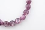 LEPIDOLITE MICA AAA GEM GRADE  8-9MM POLISHED ROUND BEADS ON 8" LENGTH ELASTIC BEADED BRACELET FROM BRAZIL - Image 3