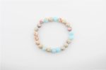 Shoushan Stone 8-9Mm Polished Round Beads On 8" Length Elastic Beaded Bracelet From China