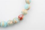 Shoushan Stone 8-9Mm Polished Round Beads On 8" Length Elastic Beaded Bracelet From China - Image 3