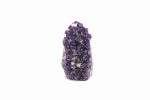 AA AMETHYST WITH CALCITE CRYSTAL CLUSTER WITH CUT BASE FROM BRAZIL