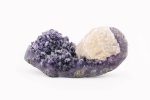 AMETHYST QUARTZ WITH STALAGMITE FLOWER & DRUZE CALITE CRYSTAL CLUSTER GEODE FROM URUGUAY - Image 5