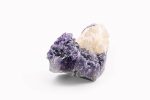 AMETHYST QUARTZ WITH STALAGMITE FLOWER & DRUZE CALITE CRYSTAL CLUSTER GEODE FROM URUGUAY - Image 4