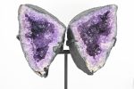AMETHYST POLISHED DOUBLE WING GEODE CRYSTAL CLUSTER ON CUSTOM STAND FROM BRAZIL - Image 4