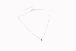 Faceted Stone Pairs On 0.925 Sterling Silver 15" Necklace Blue Apatite (Madagascar) Pear Stone - Image 2
