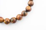 PIETERSITE 8-10MM POLISHED ROUND BEADS ON 8" LENGTH ELASTIC BEADED BRACELET FROM NAMIBIA - Image 6