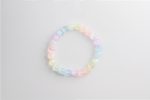 Rainbow Selenite (Satin Spar) 8-9Mm Polished Round Beads On 7.5" Length Elastic Beaded Bracelet From Morocco