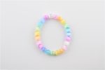Rainbow Selenite (Satin Spar) 8-9Mm Polished Round Beads On 7.5" Length Elastic Beaded Bracelet From Morocco - Image 2