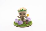 Baby Groot With Stone Chips In Resin, 3 Amethyst Points & Assorted Mini Mushroom - Citrine Quartz From Brazil