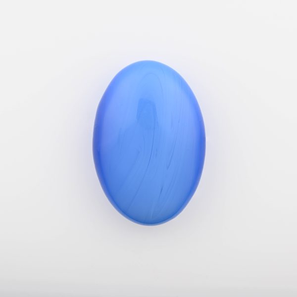 AQUA BLUE OPALITE (OPAL GLASS MAN-MADE) POLISHED PALM STONE FROM CHINA
