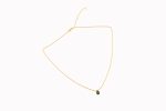 Faceted Stone On 18K Gold Vermeil .925 Ss 15" Necklace Black Opal (Ethiopia) Pear Stone - Image 2