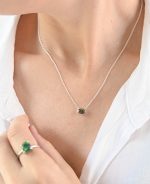 Faceted Stone Pairs On 0.925 Sterling Silver 15" Necklace Black Opal (Ethiopia) Brilliant Oval Stone - Image 4