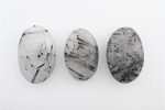 Tourmalinated Quartz With Schlor Small Polished Palm Stone From Minas Gerais, Brazil - Image 2