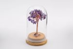 Crystal Stones On Copper Gem Tree In Bottle - Amethyst