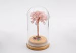 Crystal Stones On Copper Gem Tree In Bottle - Rose Quartz