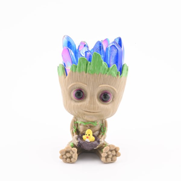 Groot With Aura Quartz Points Fetish - Pink
