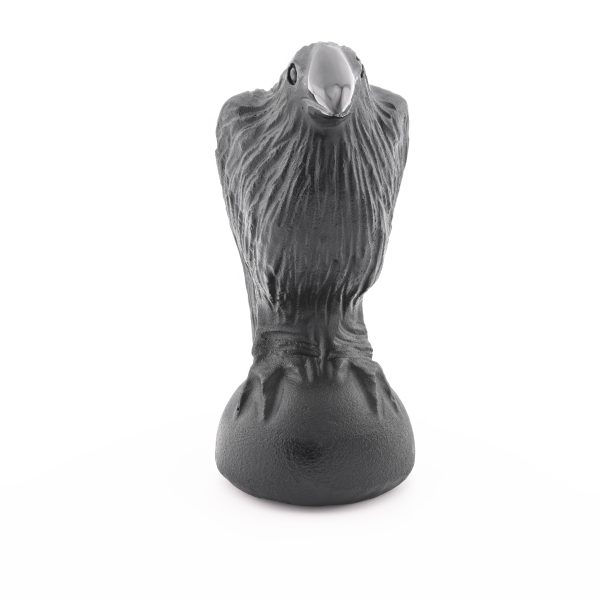 OBSIDIAN POLISHED CROW FETISH FROM MEXICO