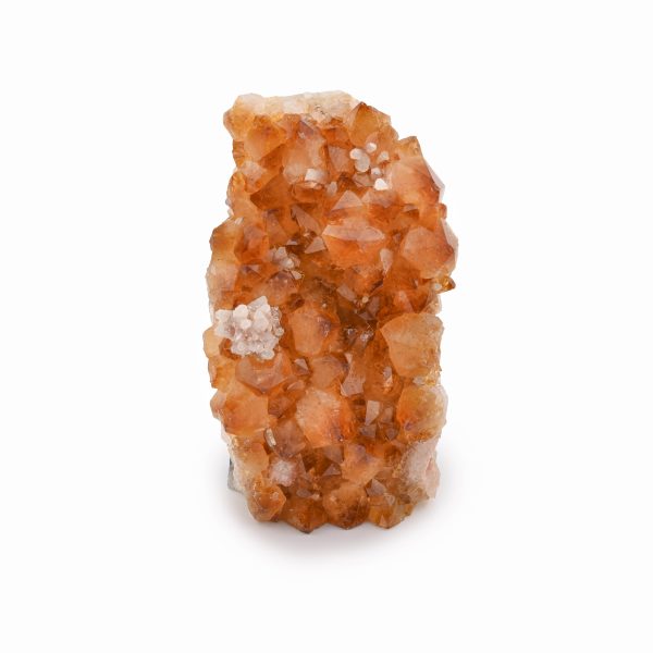 Citrine With Calcite Crystal Cluster With Cut Base From Brazil