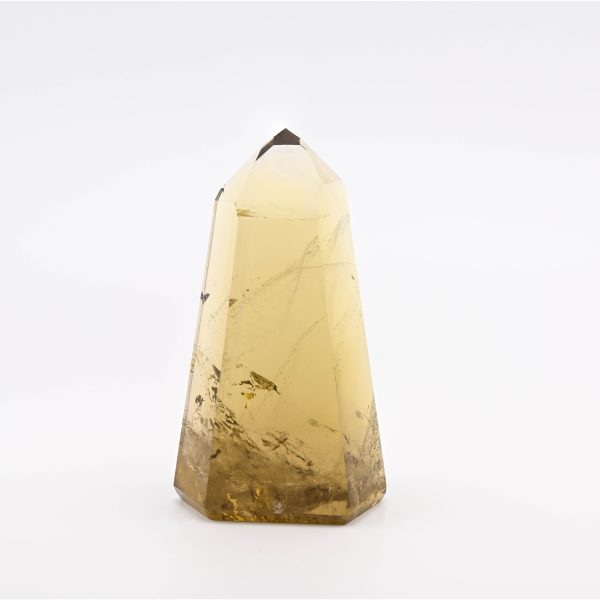 Citrine Quartz Medium Crystal Point On Cut Base From Minas Gerais, Brazil