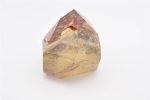 Citrine Quartz With Hematite Inclusion Crystal Point On Cut Base From Minas Gerais, Brazil - Image 4
