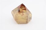 Citrine Quartz With Hematite Inclusion Crystal Point On Cut Base From Minas Gerais, Brazil - Image 2