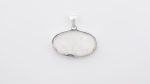 Dendritic Agate (India) Polished Stone on 0.925 Sterling Silver Pendant - Jumbo Horizontal Oval Stone - Image 5