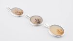 Dendritic Agate (India) Polished Stone on 0.925 Sterling Silver Pendant - Large Horizontal Oval Stone - Image 2
