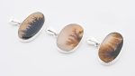 Dendritic Agate (India) Polished Stone on 0.925 Sterling Silver Pendant - Medium Oval Stone - Image 2
