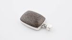 Dinosaur Bone Apatosaurus - 150 Mya (UT, USA) Polished Stone on 0.925 Sterling Silver Pendant - Large Rectangular Stone - Image 3