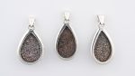Dinosaur Bone Apatosaurus - 150 Mya (UT, USA) Polished Stone on 0.925 Sterling Silver Pendant - Medium Pear Stone - Image 2
