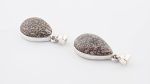Dinosaur Bone Apatosaurus - 150 Mya (UT, USA) Polished Stone on 0.925 Sterling Silver Pendant - Small Pear Stone - Image 3