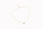 Faceted Stone On 18K Gold Vermeil .925 Ss 15" Necklace Green Fluorite (South Africa) Brilliant Oval Stone - Image 2