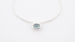 Faceted Stone Pairs On 0.925 Sterling Silver 15" Necklace Green Fluorite (South Africa) Brilliant Oval Stone - Image 3