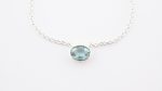 Faceted Stone Pairs On 0.925 Sterling Silver 15" Necklace Green Fluorite (South Africa) Brilliant Oval Stone