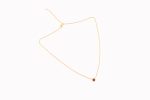 Faceted Stone On 18K Gold Vermeil .925 Ss 15" Necklace Garnet (Mozambique) Brilliant Round Stone - Image 2