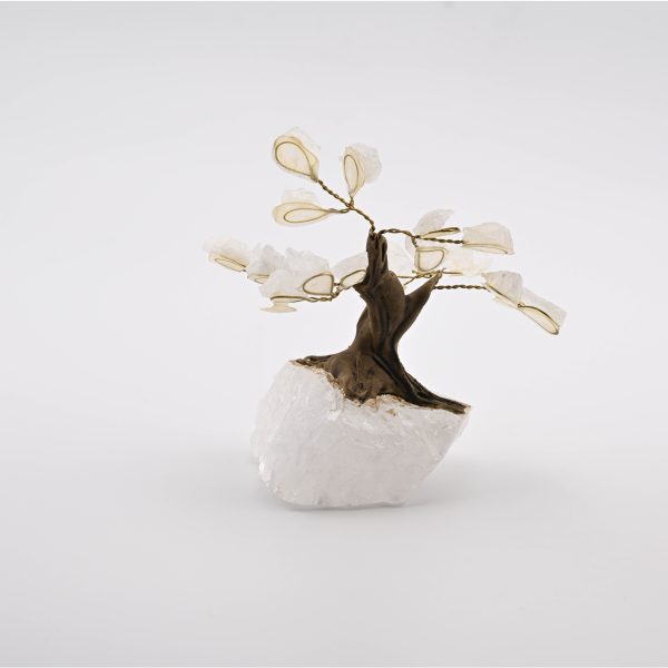 Miniature Crystal Bonsai Gem Tree From Brazil - Angel Quartz On Angel Quartz From Brazil