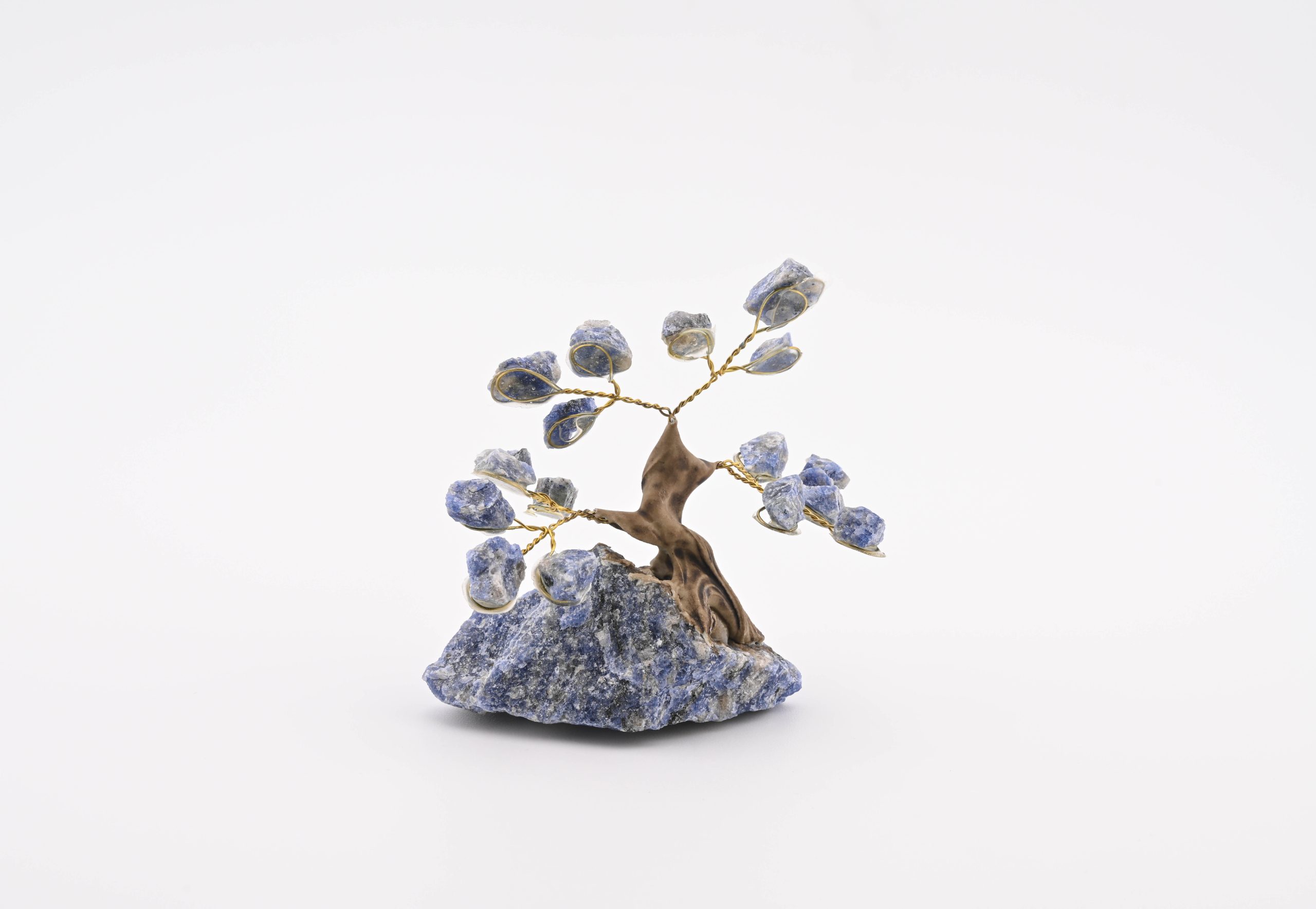 MGT-DUM-DUMORTIERITE-CHIP-AND-BASE-GEM-TREE-BLUE-BRAZIL-RAW-BACK-BAREFOOT-NATIVE.jpg Miniature Crystal Bonsai Gem Tree From Brazil - Dumortierite Blue Quartzite On Dumortierite Blue Quartzite From Brazil - Image 1