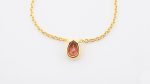 Faceted Stone On 18K Gold Vermeil .925 Ss 15" Necklace Garnet (Mozambique) Brilliant Round Stone - Image 6