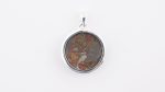 Assorted 0.925 Sterling Silver Pendant - Seam Agate (Turkey) Polished Circle Stone - Image 4