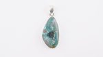 Assorted 0.925 Sterling Silver Pendant - Quantum Quattro (Namibia) Polished Irregular Stone