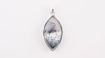 Assorted 0.925 Sterling Silver Pendant - Dendritic Opal (Turkey) Polished Marquise Stone - Image 4