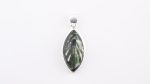 Assorted 0.925 Sterling Silver Pendant - Seraphinite (Russia) Polished Marquise Stone